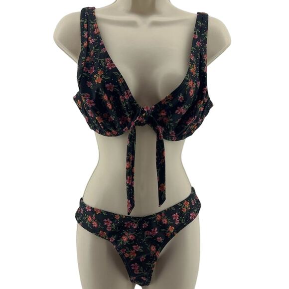 Peek & Beau Fuller Bust Underwire Bikini Top Winter Floral 34F - Picture 2 of 9